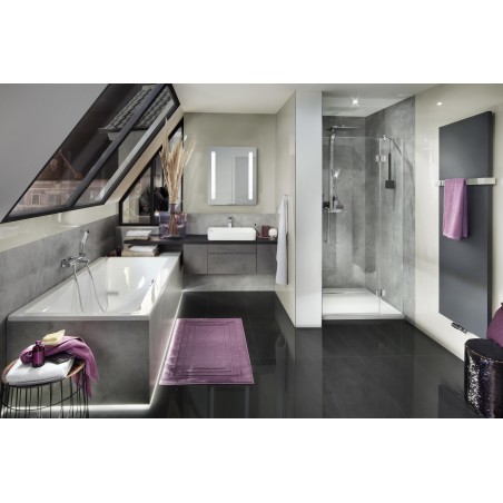 HSK Aperto Pro, Drehtür an Nebenteil in Nische