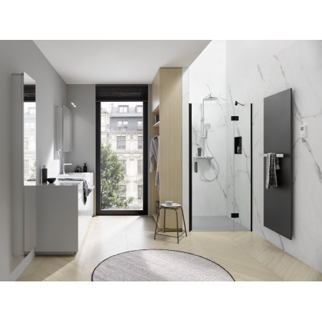 HSK Aperto Pro, Drehtür an Nebenteil in Nische