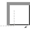 HSK Aperto Pur, Drehtür an Nebenteil mit Seitenwand