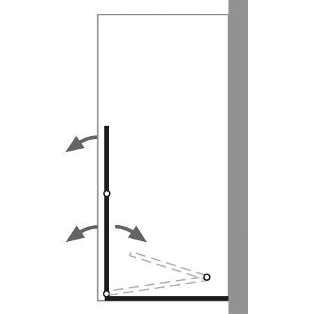 HSK Badewannenaufsatz Premium Softcube, 2-teilig mit Seitenwand