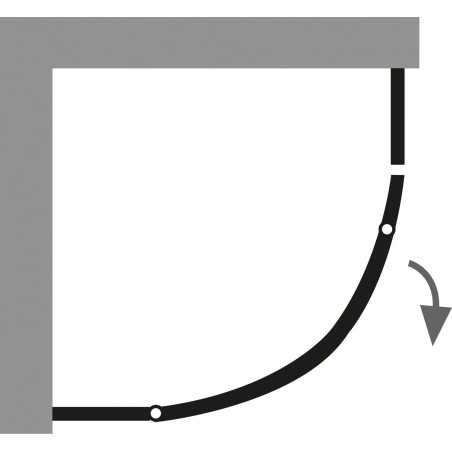 HSK Atelier Plan Pur, Runddusche 3-teilig