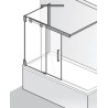 HSK Badewannenaufsatz K2P, Schiebetür 2-teilig mit Seitenwand