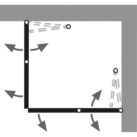 HSK Atelier Plan, Duschkabine mit Eckeinstieg und Drehfalttür