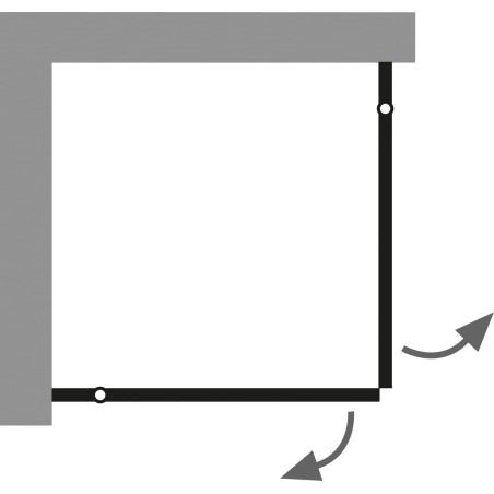 HSK Premium Softcube, Eckeinstieg 4-teilig