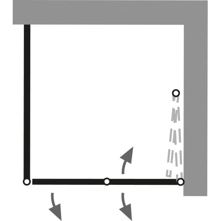 HSK Atelier Plan, Duschkabine Drehfalttür mit Seitenwand