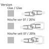 45° Magnetdichtung  (5mm) Glas-Glas