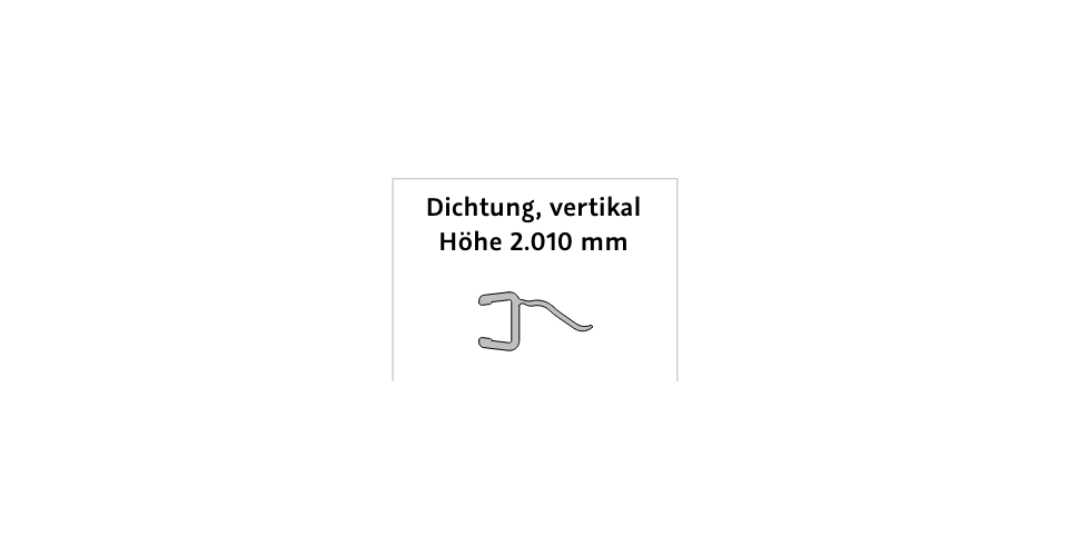 h-Dichtung (6mm) Pendeltür