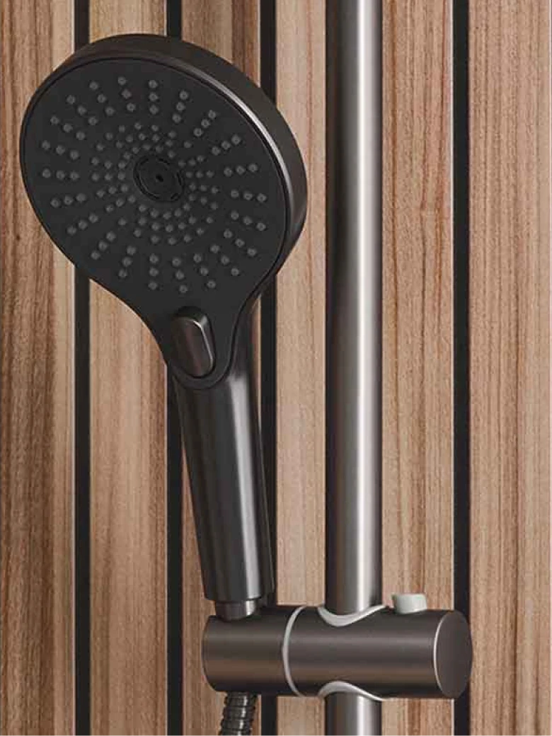 HSK Designhandbrause AquaXPro Rund (Schwarz-matt)
