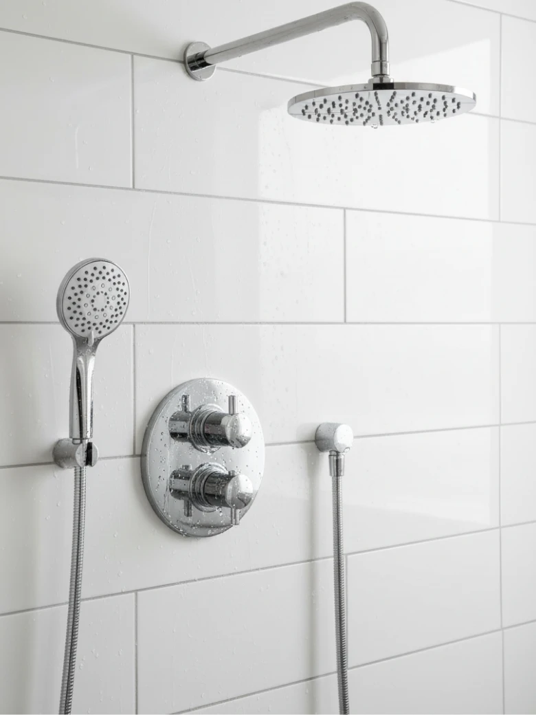 HSK Komplett-Set 1.04 Rund – Unterputz-Thermostat & Regendusche (Chrom)