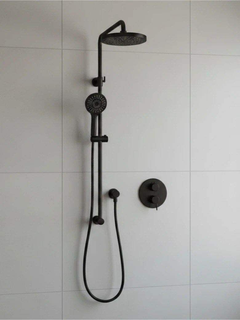 HSK Komplett-Set 1.55 AquaXPro – Unterputz-System mit Brausestange (Schwarz-matt)