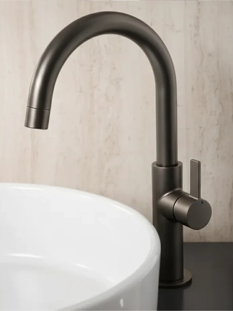 HSK Waschtisch-Einhebelmischer Slim Plus – Gunmetal gebürstet (280)
