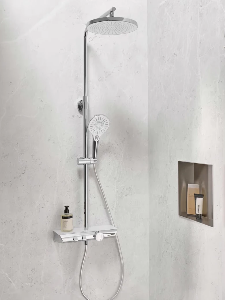 HSK AquaXPro 200 Thermostat – High-End Duschsystem mit integrierter Glasablage